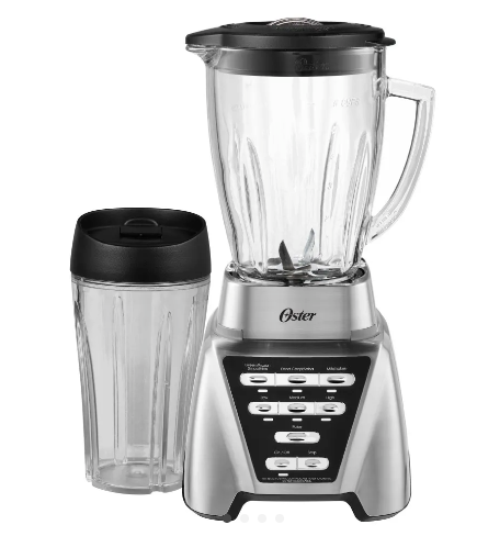 Oster® Licuadora Pro 1200, con 7 Velocidades, 3 Programas Automáticos, Vaso Blend-N-Go™, Vaso de Vidrio, Níquel, BLSTMBCBG000